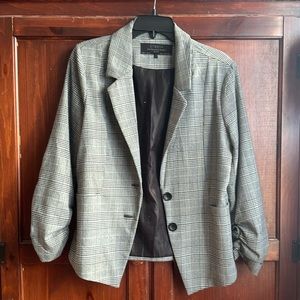 STOOSH GLEN PLAID 3/4 BLAZER